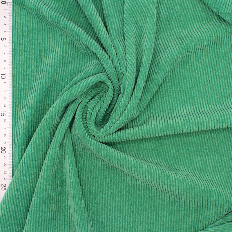Tissu velours milleraie - vert