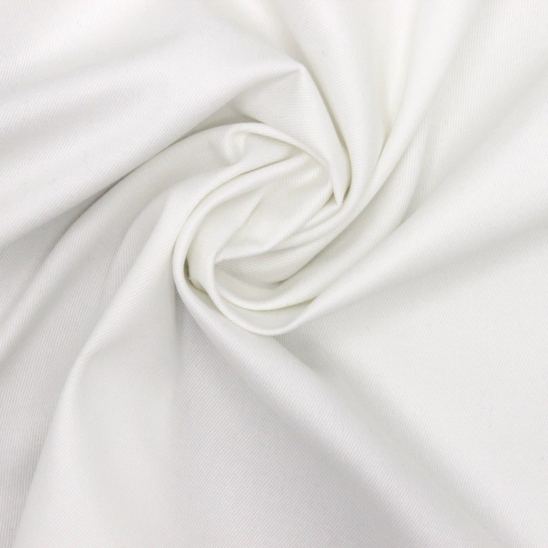 Gabardine cotton fabric - white 