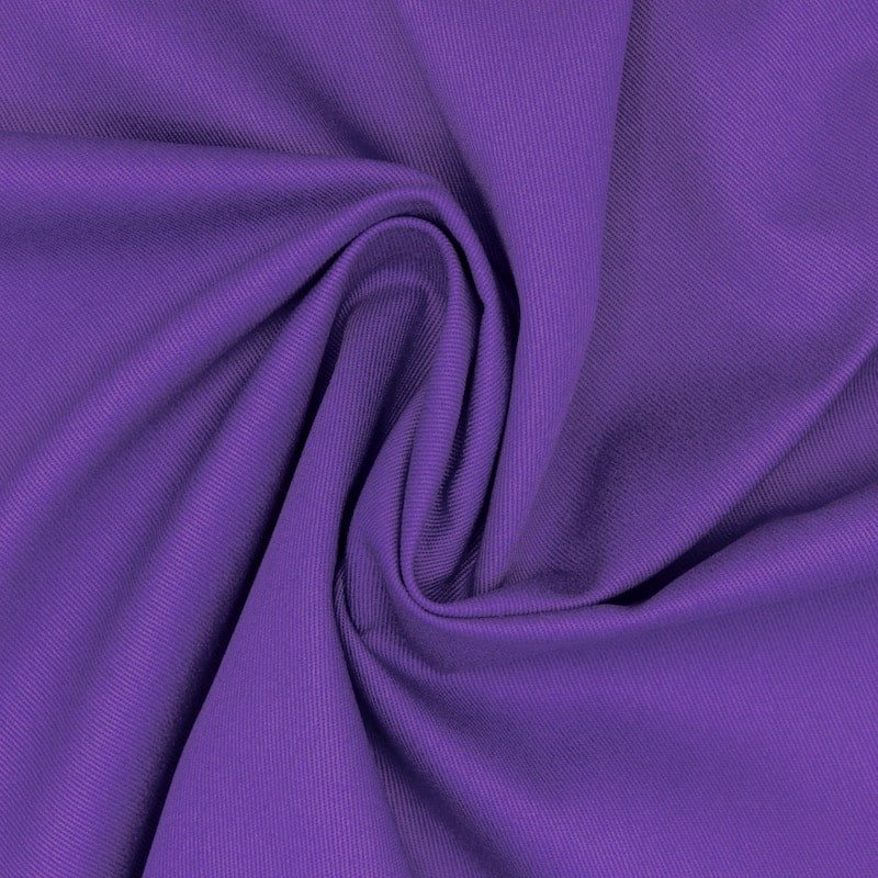 Tissu gabardine coton - violet