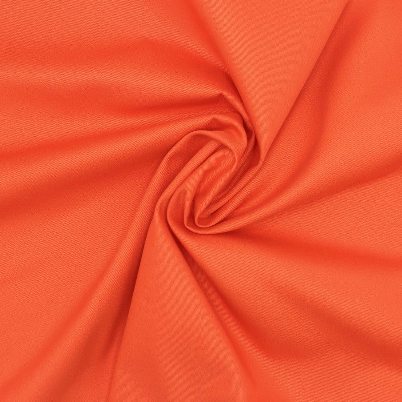 Gabardine cotton fabric - tangerine 