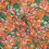 100% viscose fabric with flowers - multicolored 