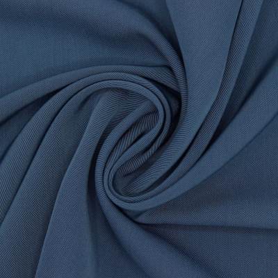 Viscose en polyester twill stof - blauw