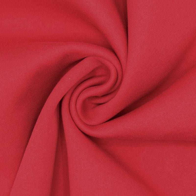 Duffled sweatshirt fabric - red