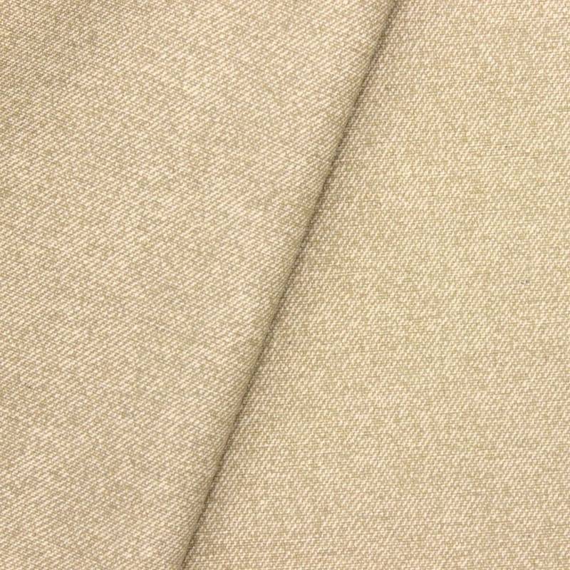 Coated fabric in cotton and polyester - beige