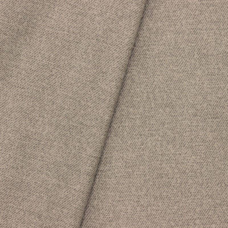 Coated fabric in cotton and polyester - taupe