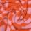 Tissu bouclette graphique - rose et orange