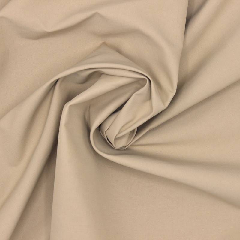 Water-repellent fabric in cotton and polyamide - beige 