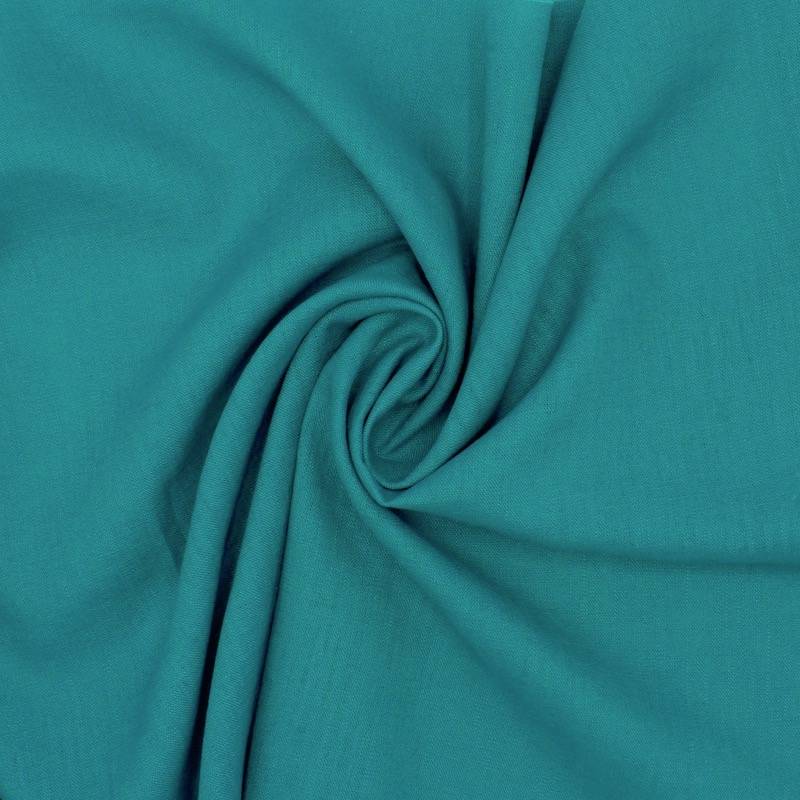 100% linen fabric - teal 
