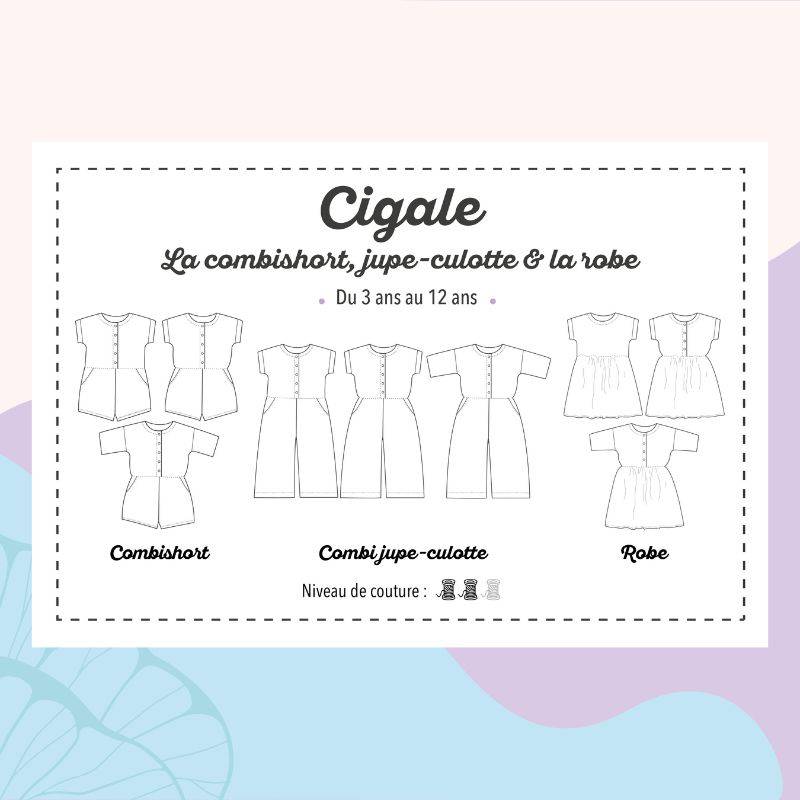 Pattern combishort, wide leg pant and dresses Cigale