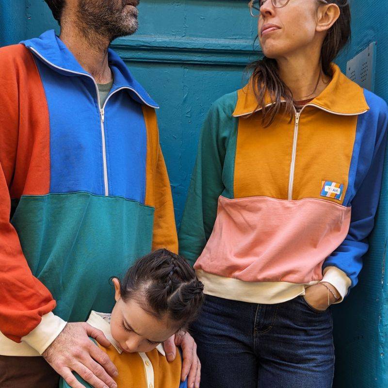 Patroon retro sweatshirt Atlas volwassenen & kinderen