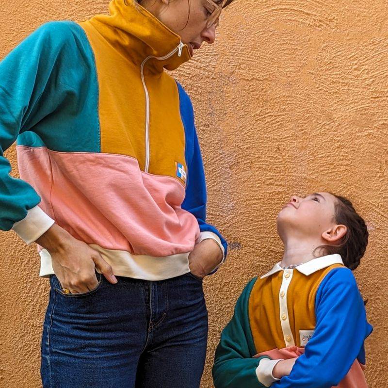 Patroon retro sweatshirt Atlas volwassenen & kinderen