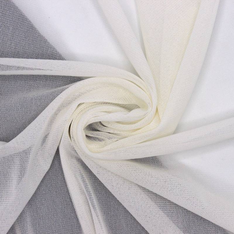 Gebreide voeringstof in polyester - gebroken wit 