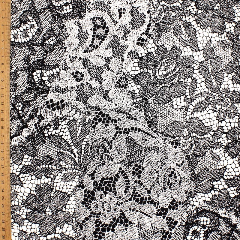 Extensible printed fabric - black 