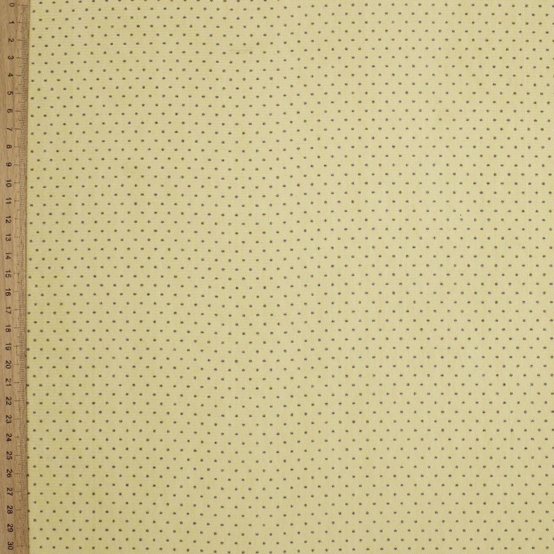 Knit lining fabric 100% polyester with dots - anise green