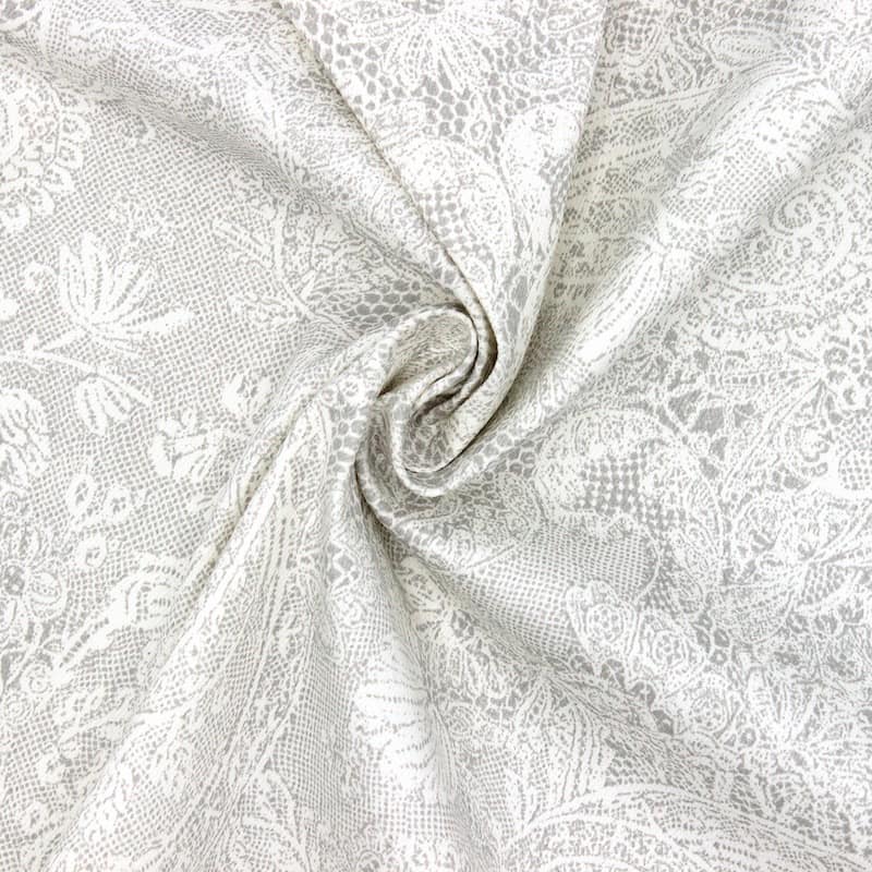 Extensible printed fabric - grey