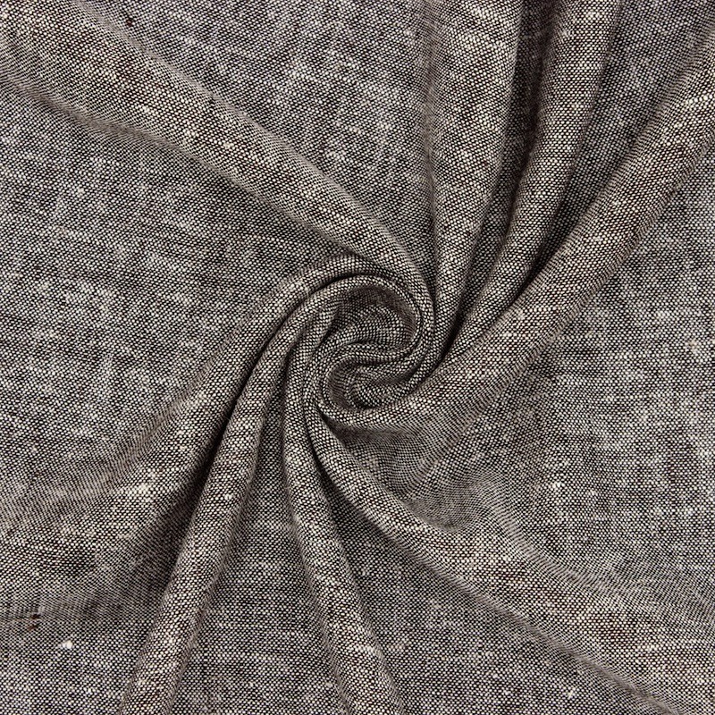 Cloth of 3m fabric in linen and viscose - mottled brown