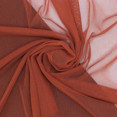 Knit polyester lining fabric - brick-colored