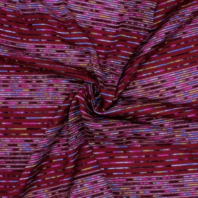 Bayadere knit fabric Lurex thread