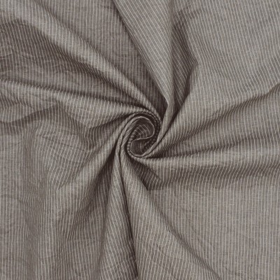 Stretch cotton with thin stripes - taupe 