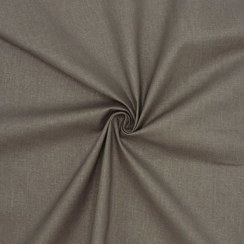 Coton stretch taupe légèrement métallisé 