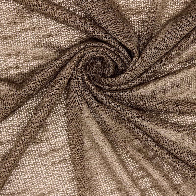 Flamed knit fabric - khaki