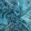 Satin veil fabric with flowers - blue