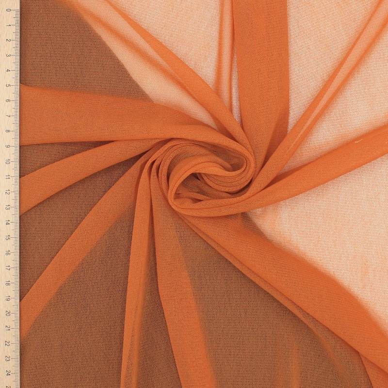 Knit polyester lining fabric - burnt orange