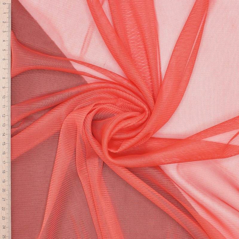 Knit polyester lining fabric - coral