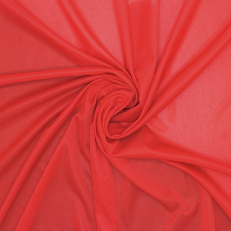 Gebreide polyester voeringstof - rood