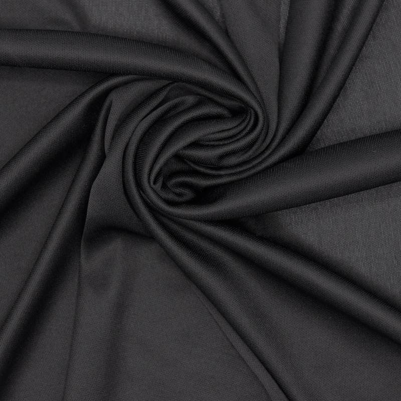 Gebreide polyester voeringstof - zwart 