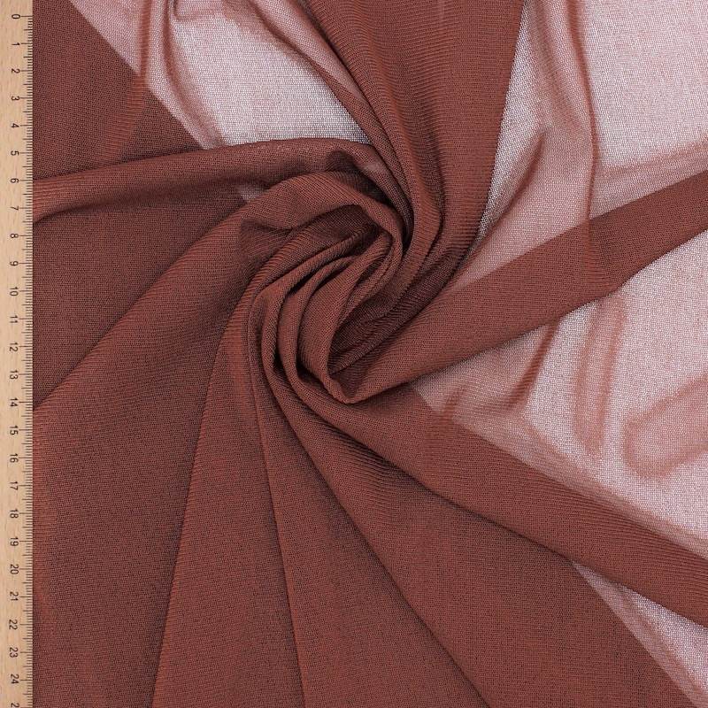 Fluid mesh fabric - rust-colored