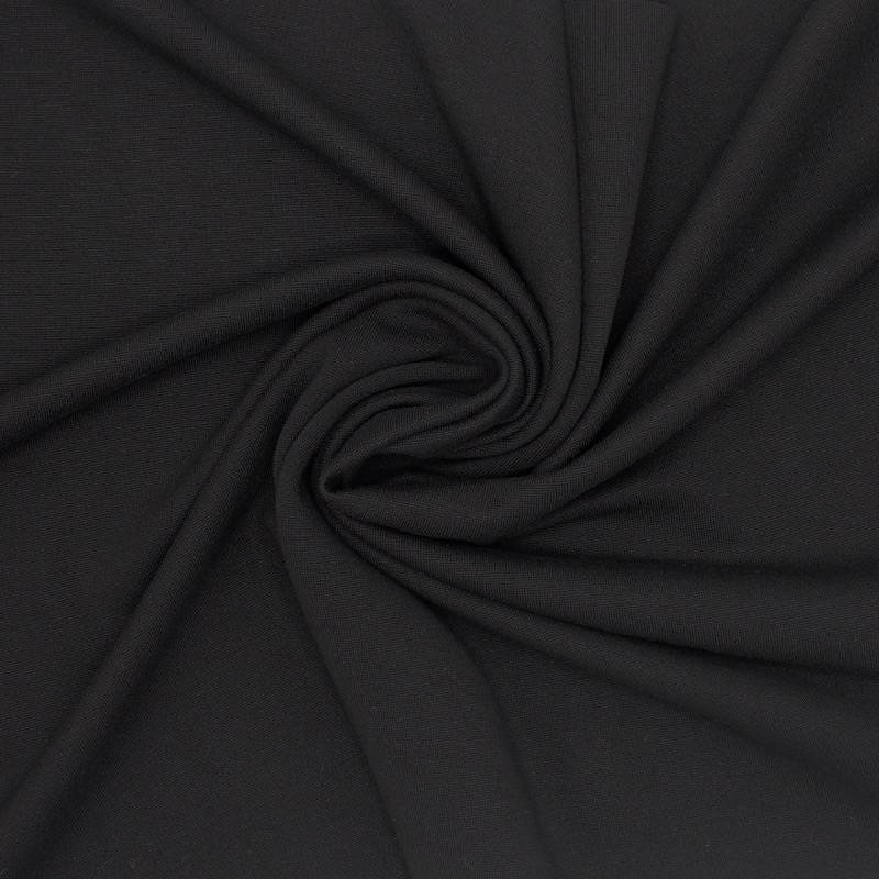 Heavy jersey fabric - plain black 