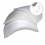 Straight covered shoulder pads - white 