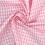 100% cotton vichy fabric - pink and white 