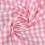 Tissu 100% coton vichy - rose et blanc