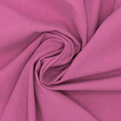 Tissu coton crushed - rose