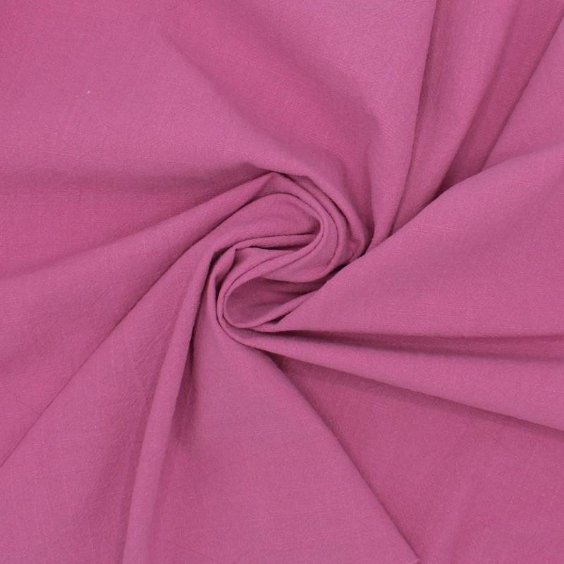 Crushed cotton fabric - pink