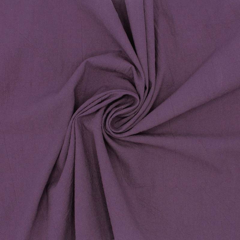 Tissu coton crushed - prune