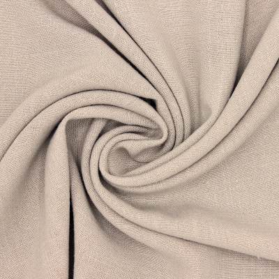 Plain viscose and linen fabric - beige