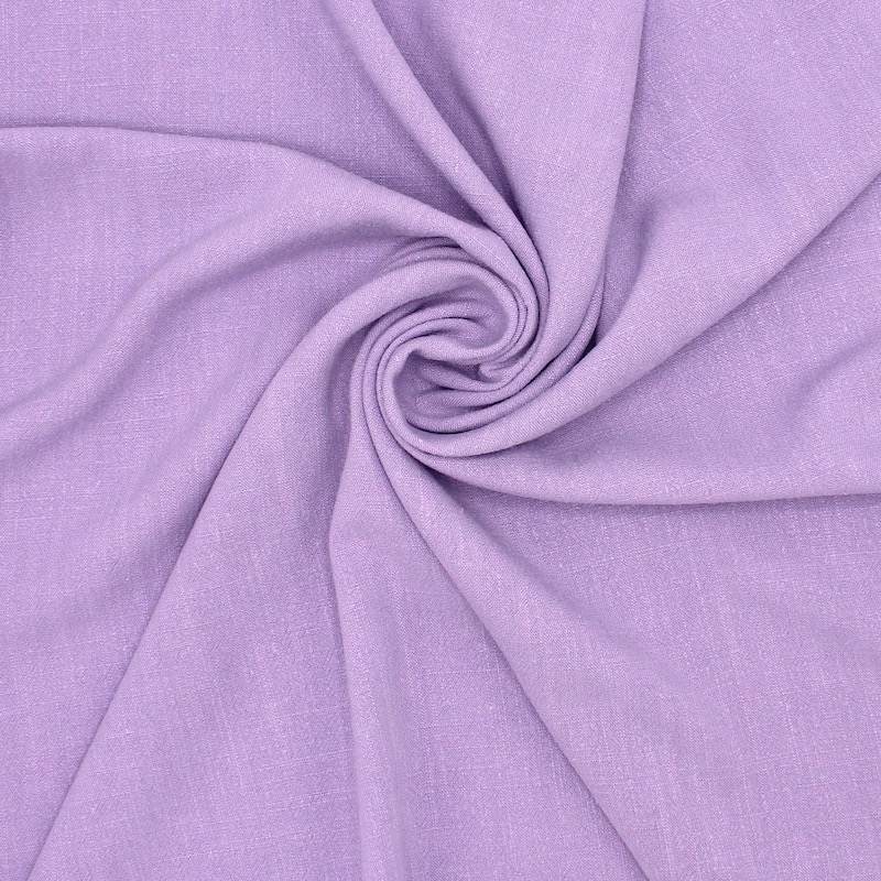 Plain viscose and linen fabric - lilac