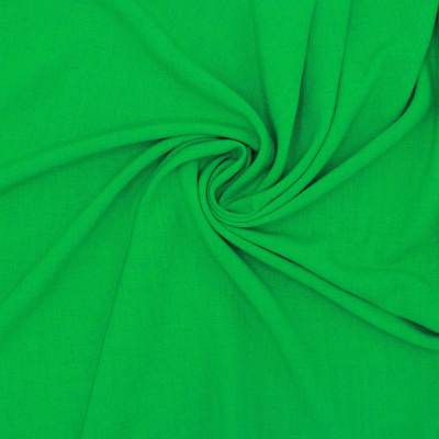 Plain viscose and linen fabric - apple green