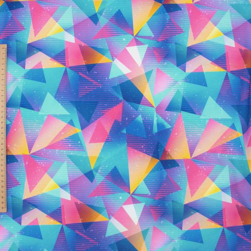 Fabric resembling lycra with pattern - Multicolored