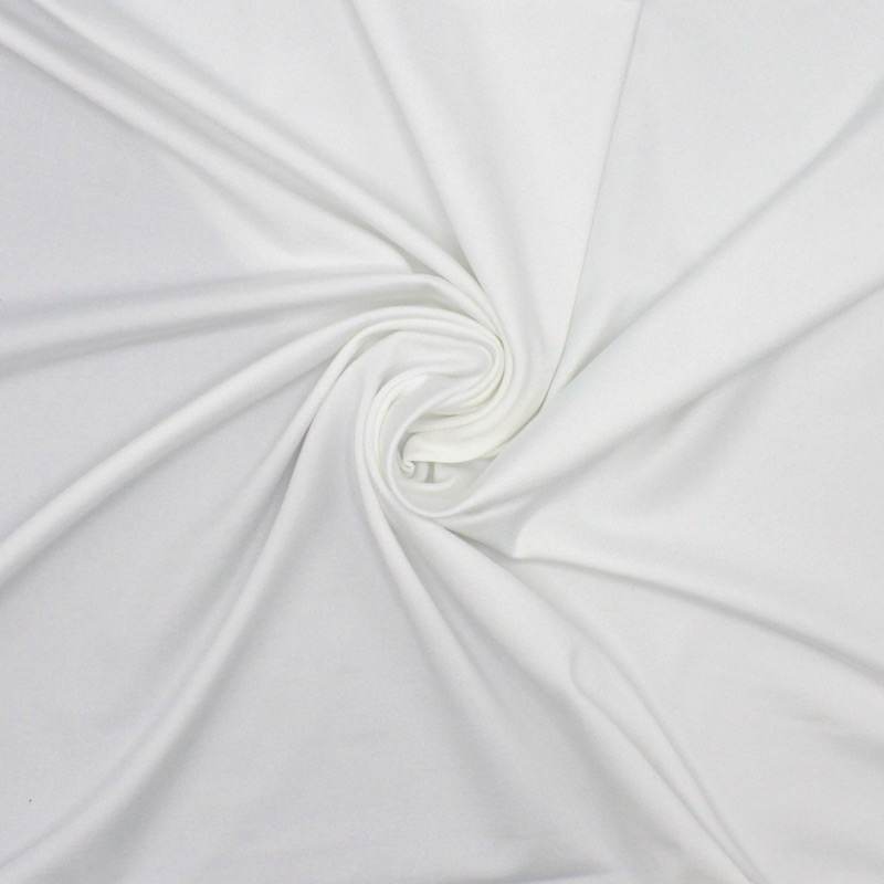 Tissu jersey uni - blanc