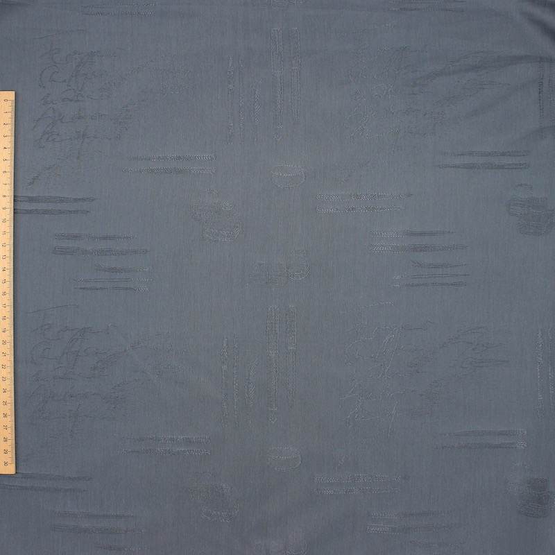 Tissu jacquard motif satiné - bleu