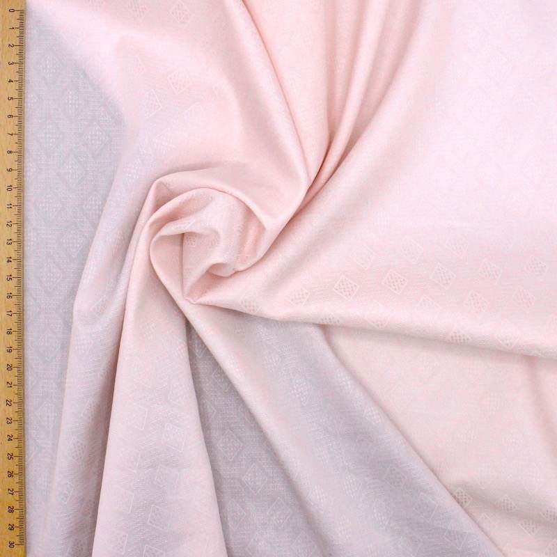 Viscose and cotton jacquard fabric - pink