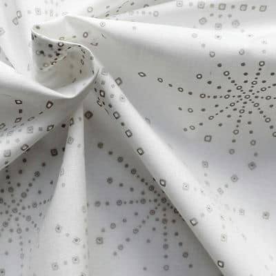 Tissu en coton ajouré à motif d'étoile