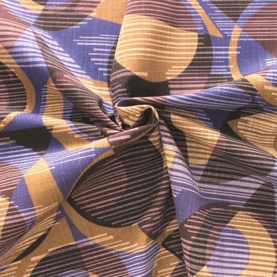 Cotton fabric with stripes