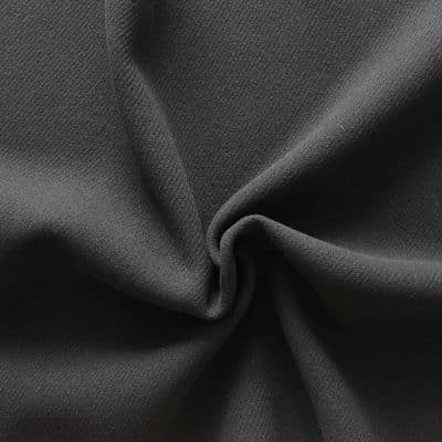 Black wool and polyamide fabric